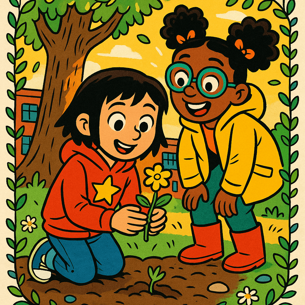 Cover illustration for Aamilah and the Garden That Grew