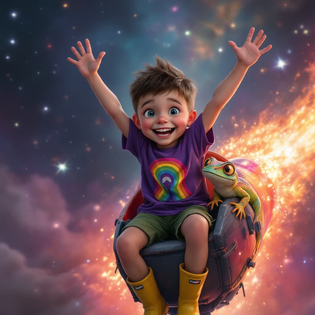 Cover illustration for John and the Zoomberry Star